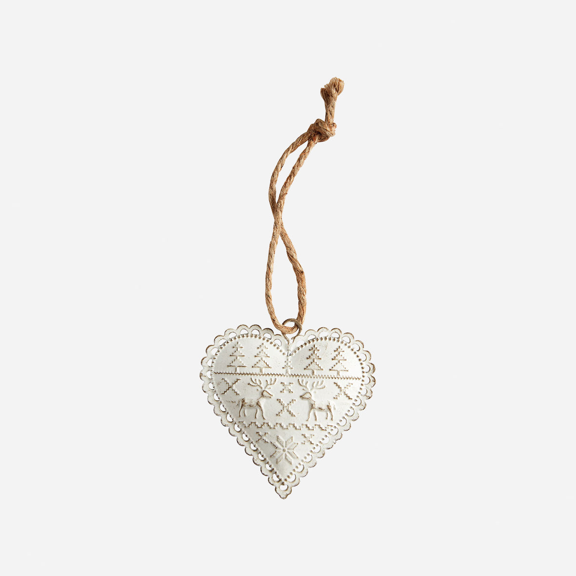 DÉCORATION À SUSPENDRE CŒUR - 9,5 x 9,8 x 1,1 cm