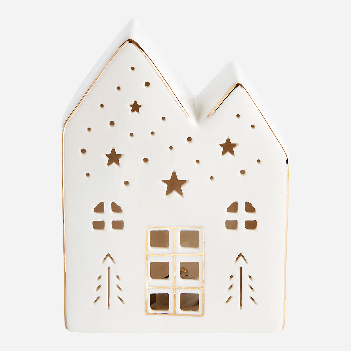 MAISON DÉCORATIVE DE FACE - GM : 10,7 x 14,5 x 7 cm