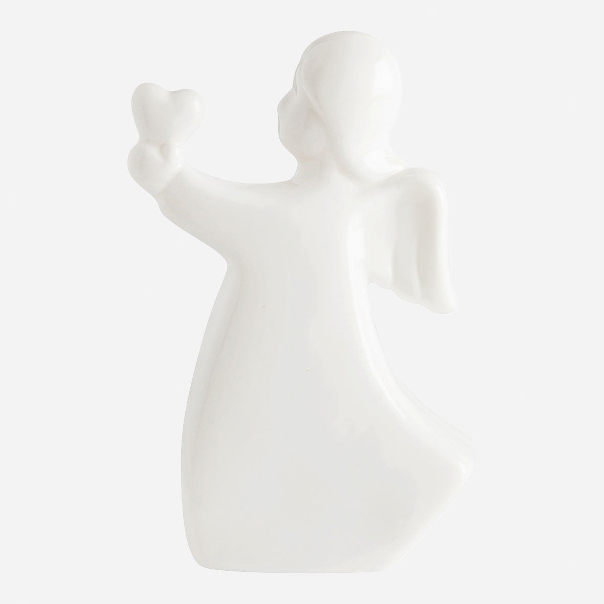ANGE DÉCORATIF AVEC CŒUR DE DOS - GM : 11,5 x 15 x 5,2 cm