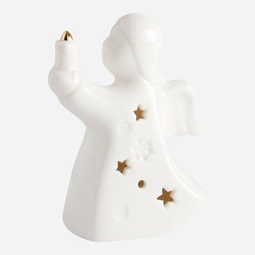 ANGE DÉCORATIF AVEC BOUGIE DE 3/4 - PM : 6,7 x 9,1 x 4,2 cm
